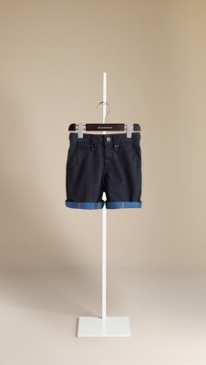 Check Lined Cotton Shorts