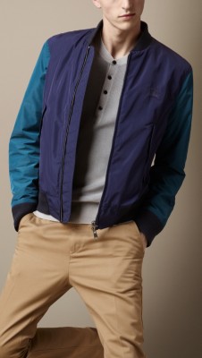 Contrast Sleeve Blouson