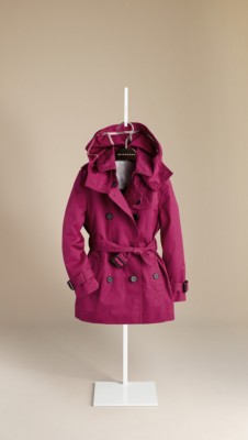 Cotton Twill Hooded Trench Coat