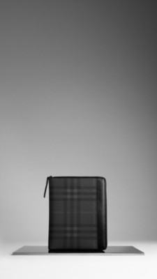 Charcoal Check iPad Case
