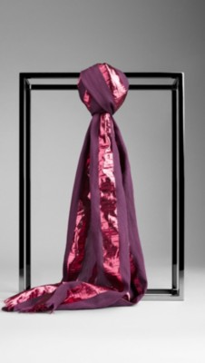 Metallic Striped Scarf