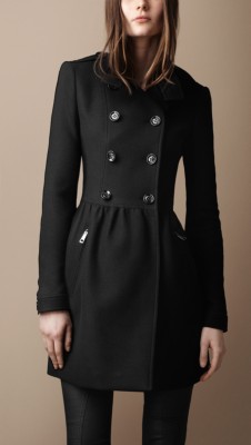 Wool Twill Dress Coat