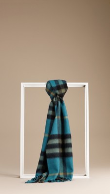 Exploded Check Cashmere Scarf