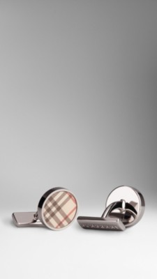 Enamel Check Cufflinks