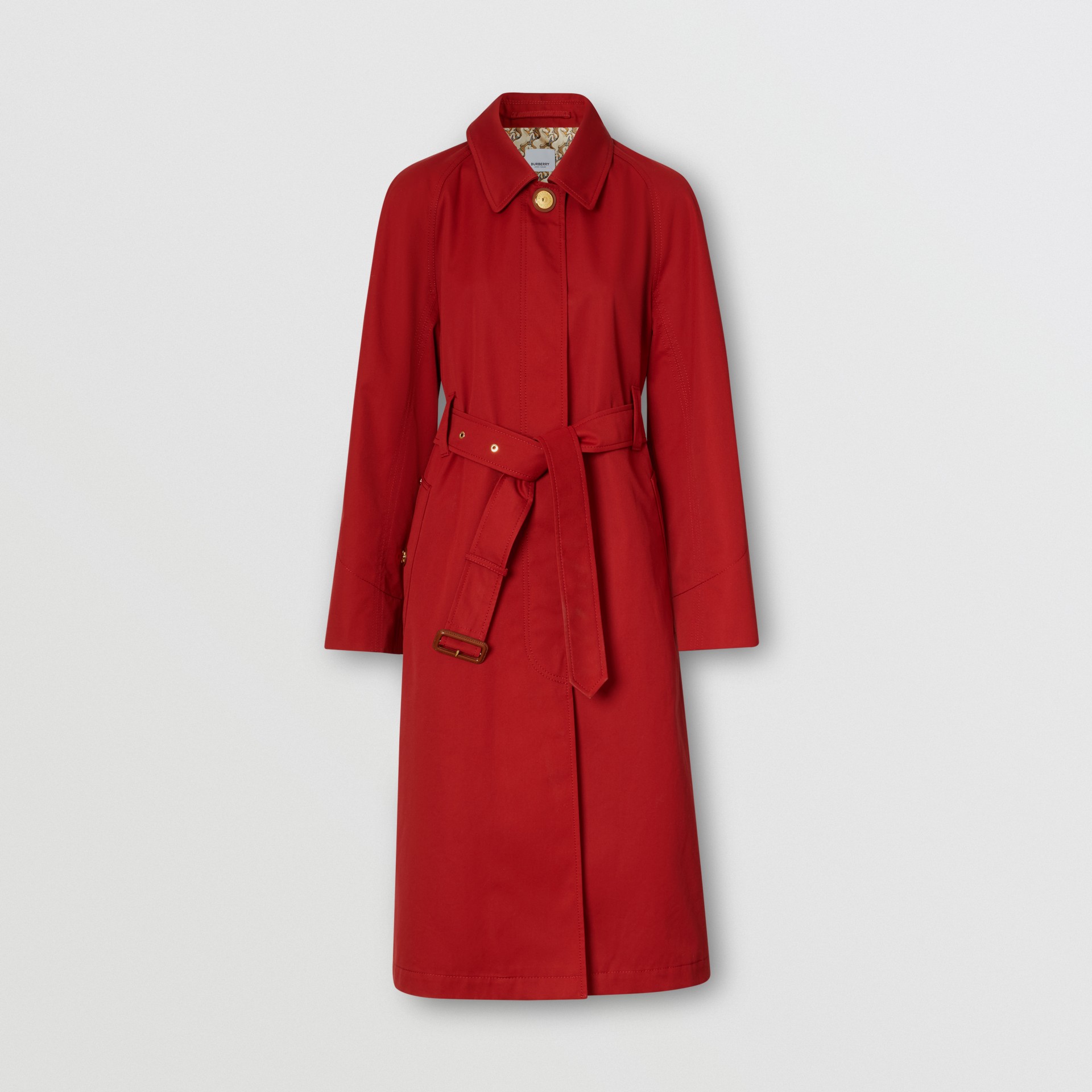 tropical gabardine belted car coat