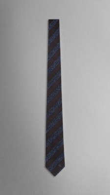 Striped Textured Handmade Silk Jacquard Tie