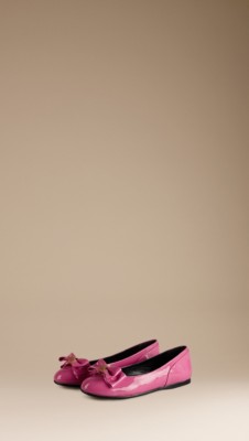 Patent Leather Bow Ballerinas