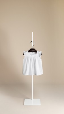 Ruffle Sleeve Cotton Top