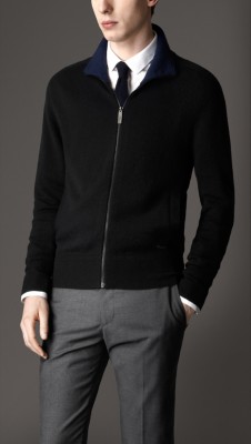 Double-Faced Cashmere Blend Cardigan
