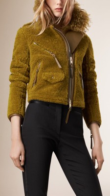 shearling biker jacket