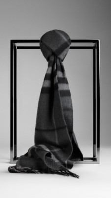 Check Cashmere Scarf