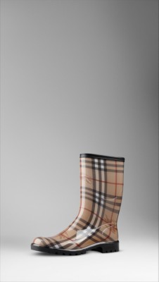 Haymarket Check Rain Boots