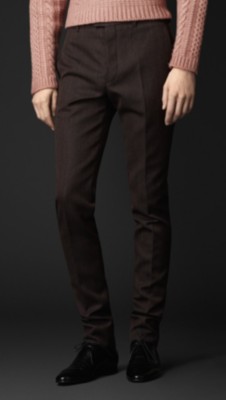 Slim Fit Wool Blend Trousers