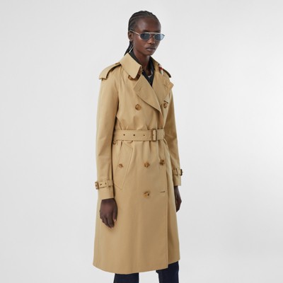Archive Scarf Print lined Trench Coat Gabardine trench coat with an archive