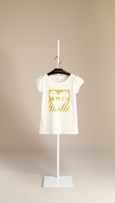 Heart Graphic Puff Sleeve Cotton T-Shirt