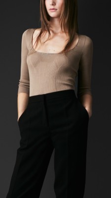 Silk Ribbed Top