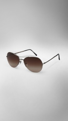 Half-Frame Aviator Sunglasses