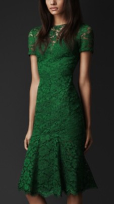 Cut-Out Back Lace Dress