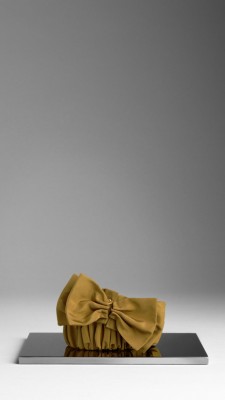 Ruched Silk Bow Belt