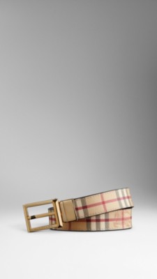 Haymarket Check Reversible Leather Belt