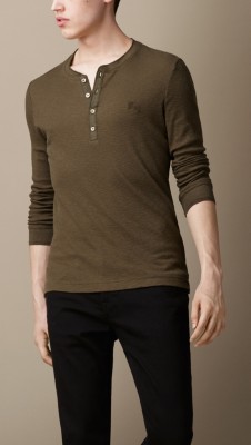 Wool Cotton Blend Henley