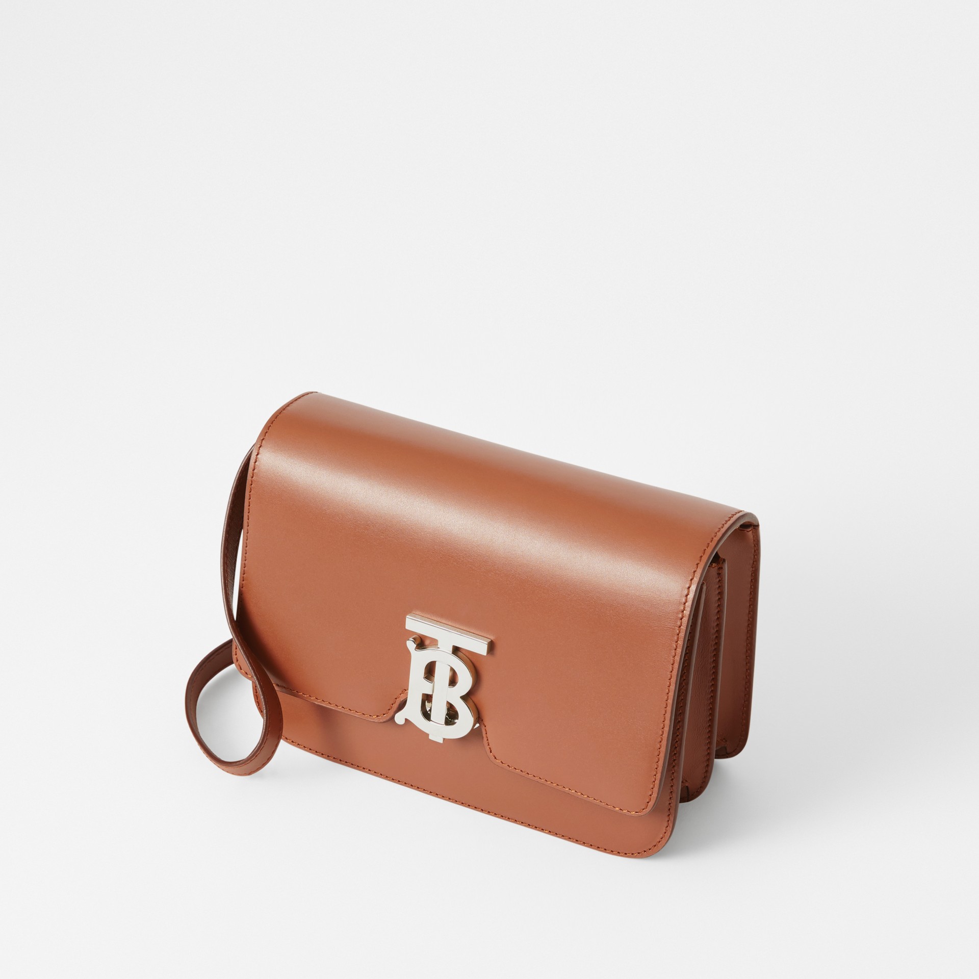 small two tone canvas and leather tb bag