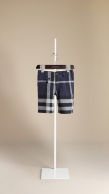 Check Cotton Shorts
