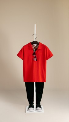 Check Placket Polo Shirt