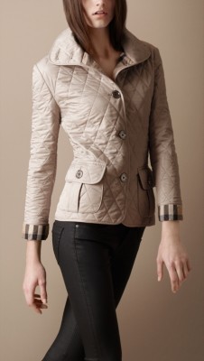 Funnel Neck Quilted Jacket