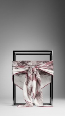 Abstract Print Silk Square