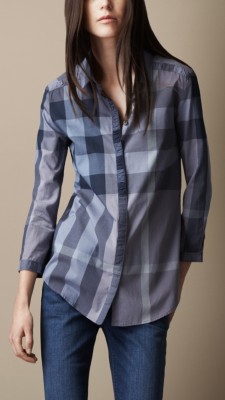 Camisa de checks en algodón