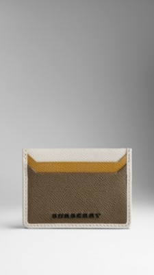 Tri-Colour Leather Card Case