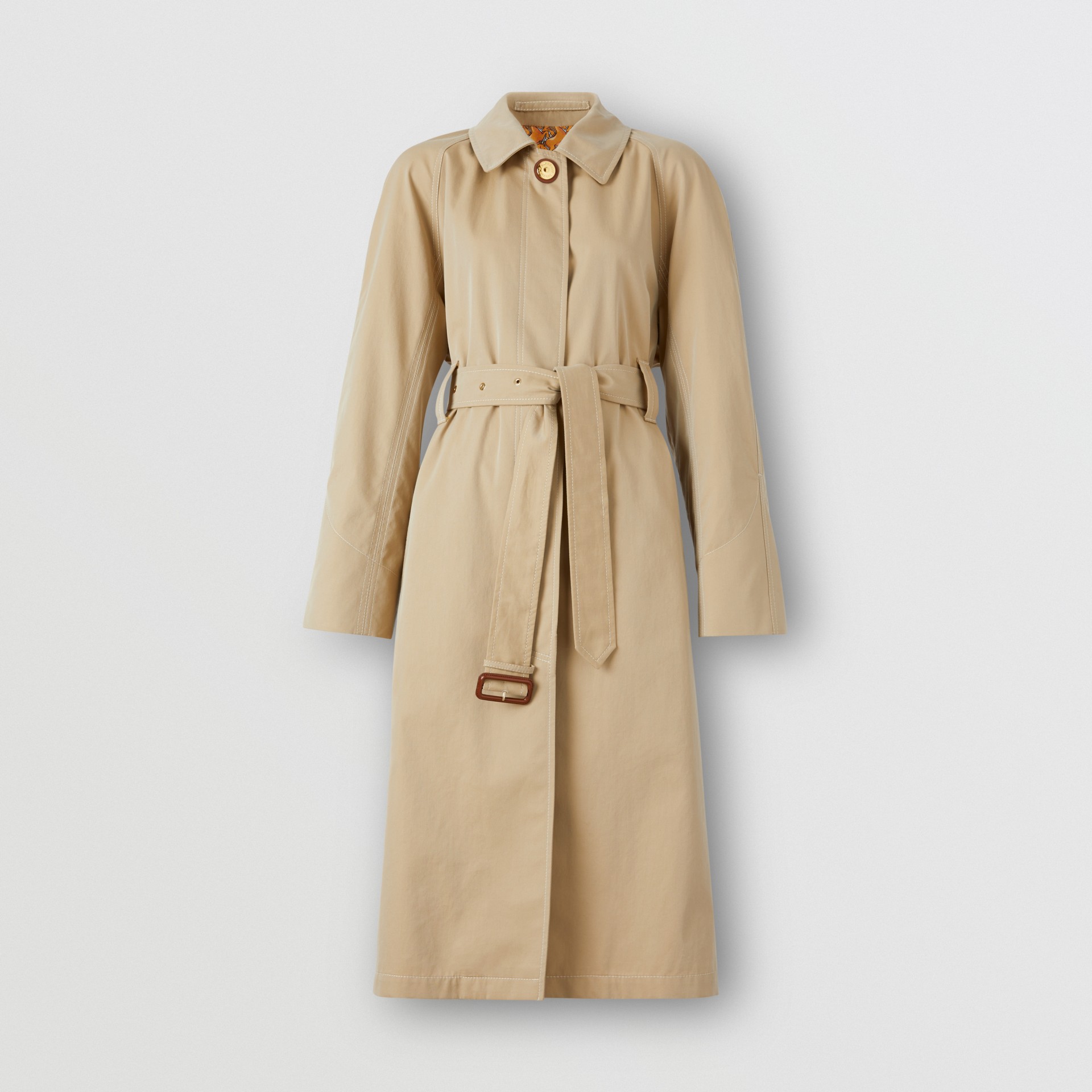 tropical gabardine belted car coat