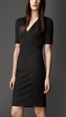 Corset-Jersey V-Neck Dress