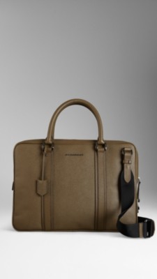 London Leather Crossbody Briefcase