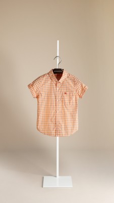 Gingham Cotton Poplin Shirt