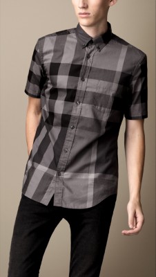 Exploded Check Cotton Shirt