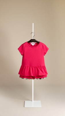 Frill Detail Cotton T-Shirt