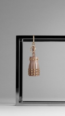 Studded London Leather Tassel Charm