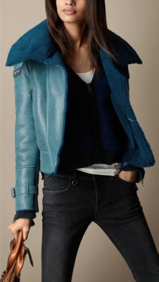 Oversize Collar Shearling Jacket