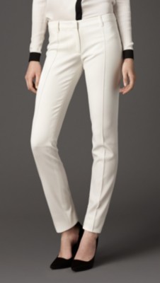 Crêpe Jersey Cigarette Trousers