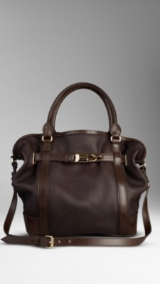 Large Grainy Leather Tote Bag