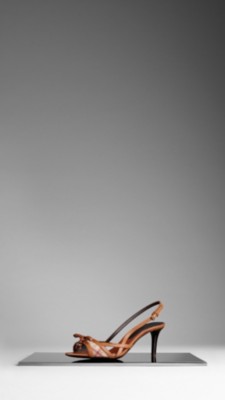 Haymarket Check Leather Sandals