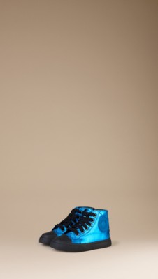 Metallic High-Top Trainers