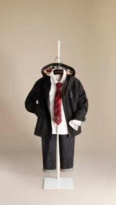 Check-Lined Hooded Blouson