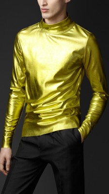 Jersey en seda metalizada