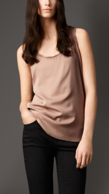 Stretch-Silk Crêpe Vest