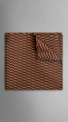 Geometric Print Pocket Square