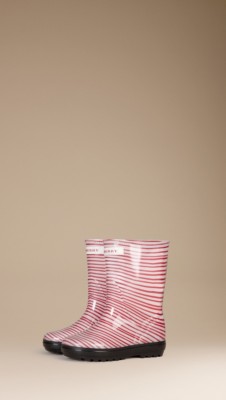 Striped Rain Boots