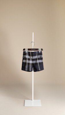 Check Cotton Shorts